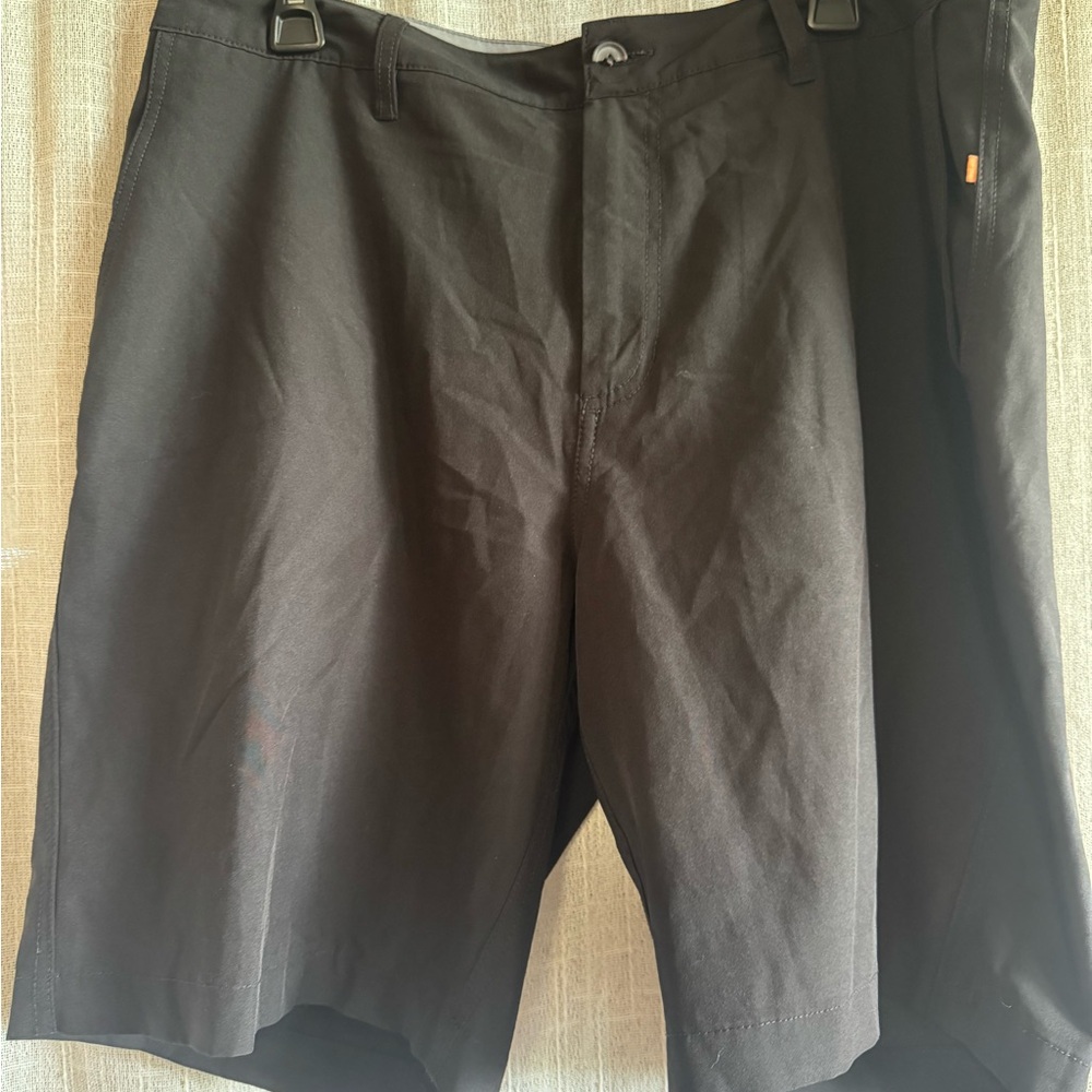 Quiksilver Men's Black Flat-Front Shorts